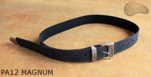 PA12 MAGNUM -Hosengürtel aus Leder mit Metallspitze