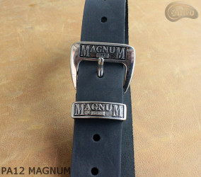 PA12 MAGNUM Leather trouser belt with metal tip