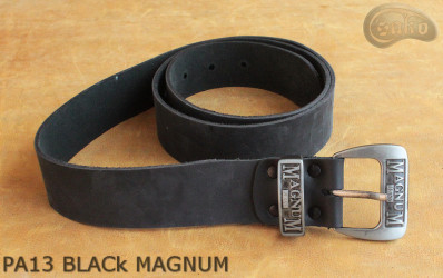 PA13 BLACK MAGNUM Bőr nadrágszíj