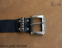 PA16 LIVE TO RIM Leather trouser belt