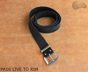 PA16 LIVE TO RIM Leather trouser belt