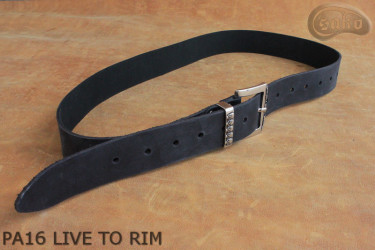 PA16 LIVE TO RIM Leather trouser belt