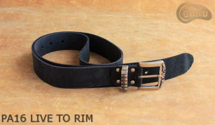 PA16 LIVE TO RIM Leather trouser belt