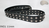 PA51-Lederarmband mit 11 mm Ziernieten