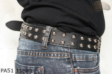PA51-Lederarmband mit 11 mm Ziernieten