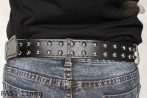 PA51-Lederarmband mit 11 mm Ziernieten