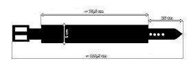 Motorrad-Lederarmband PM2 Länge ~ 110,5 cm