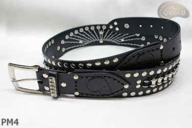Motorcycle leather trouser belt PM4, length ~ 120,5 cm