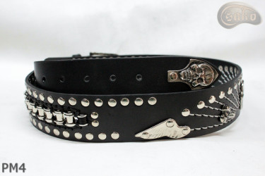 Motorcycle leather trouser belt PM4, length ~ 120,5 cm