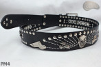 PM4-Ledergürtel für Hosen im Motorradstil Länge ~ 120,5 cm