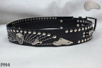 PM4-Ledergürtel für Hosen im Motorradstil Länge ~ 120,5 cm