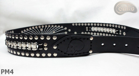 Motorcycle leather trouser belt PM4, length ~ 120,5 cm