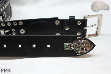 Motorcycle leather trouser belt PM4, length ~ 120,5 cm