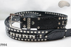 PM4-Ledergürtel für Hosen im Motorradstil Länge ~ 120,5 cm