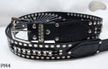 PM4-Ledergürtel für Hosen im Motorradstil Länge ~ 120,5 cm