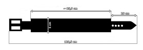 PM4-Ledergürtel für Hosen im Motorradstil Länge ~ 120,5 cm