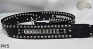 Motorcycle leather trouser belt PM5, length 126 cm