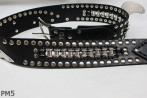 PM5-Ledergürtel für Hosen im Motorradstil Länge ~ 126 cm