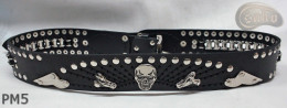 Motorcycle leather trouser belt PM5, length 126 cm