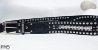 PM5-Ledergürtel für Hosen im Motorradstil Länge ~ 126 cm