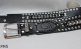 Motorcycle leather trouser belt PM5, length 126 cm