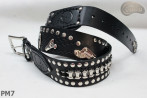 Motorcycle leather trouser belt PM7, length ~ 136 cm