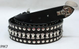 Motorcycle leather trouser belt PM7, length ~ 136 cm