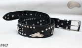 Motorcycle leather trouser belt PM7, length ~ 136 cm