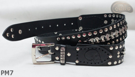 Motorcycle leather trouser belt PM7, length ~ 136 cm