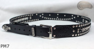 Motorcycle leather trouser belt PM7, length ~ 136 cm
