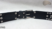 PM6-Ledergürtel für Hosen im Motorradstil Länge ~ 131 cm