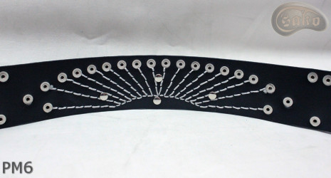 Motorcycle leather trouser belt PM6, length ~ 131 cm