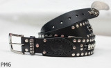 Motorcycle leather trouser belt PM6, length ~ 131 cm