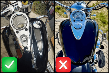 Tank panel für  Kawasaki VN  2000 *rechte Tankfüllstutzen*