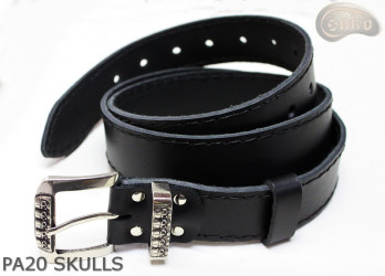 Ceinture pantalon/jupe en cuir PA20 SKULLS