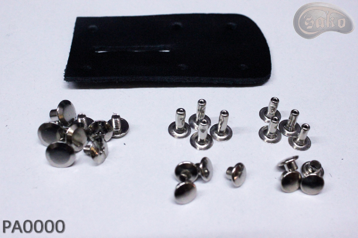 PA0000 leather trouser belt without buckle, repair kit without buckle