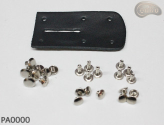 PA0000 leather trouser belt without buckle, repair kit without buckle