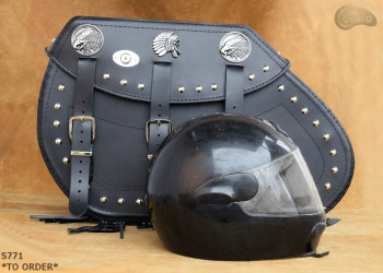 Leather motorcycle saddlebags S771 *MADE TO ORDER*