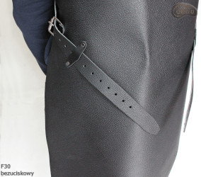 Tablier de protection en cuir F30 sans pression boucher/soudure/chef/barbecue/serrurier
