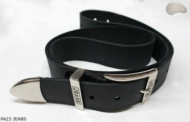 Ceinture de pantalon en cuir PA23 JEANS avec embout en métal