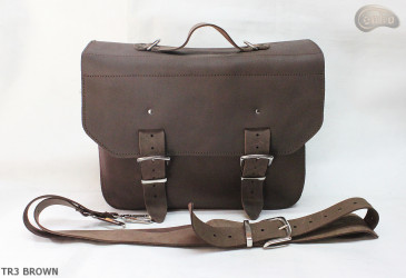 Umhängetasche aus Leder TR3 BROWN