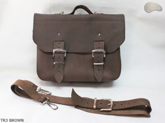 Umhängetasche aus Leder TR3 BROWN