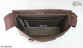 Leather shoulder bag TR3 BROWN