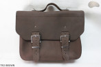 Leather shoulder bag TR3 BROWN