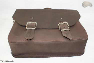 Sac bandoulière en cuir TR3 BROWN