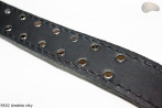 PA52 leather belt with flat decorative rivets