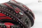 LEATHER SADDLEBAGS S261 RED *TO ORDER*