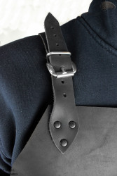 Leather protective apron/butcher's apron/welder's apron/cook's apron/barbecue apron/locksmith's apron F4 SKULL