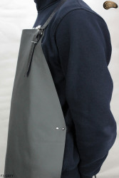 Leather protective apron F3 GREY/butcher/welding/chef/barbecue/locksmith