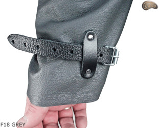 copy of Leather apron F18 GREY protective front with sleeves / butcher / welding / cook / barbecue / locksmith